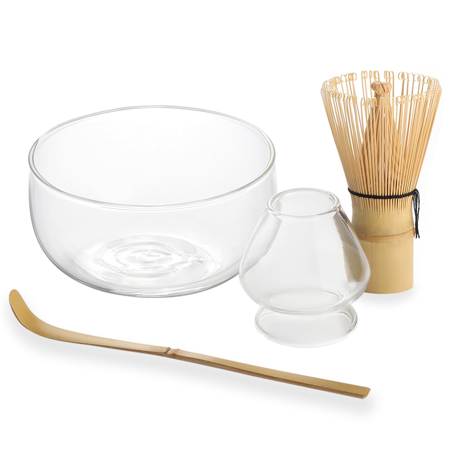 Amazon | ガラス製透明茶碗 お点前セット 抹茶道具 茶道具 茶碗 透明